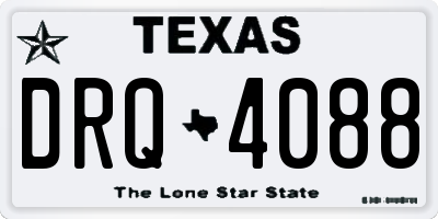 TX license plate DRQ4088