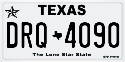TX license plate DRQ4090