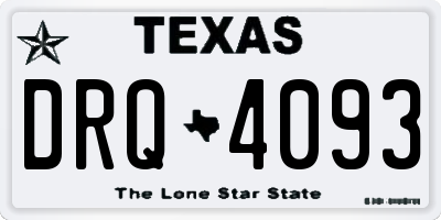 TX license plate DRQ4093