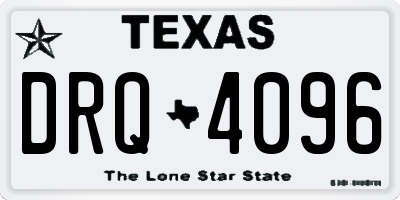 TX license plate DRQ4096