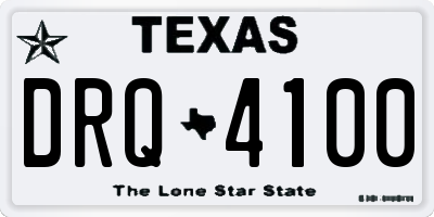 TX license plate DRQ4100