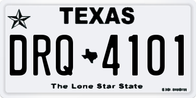 TX license plate DRQ4101