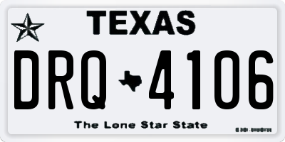TX license plate DRQ4106