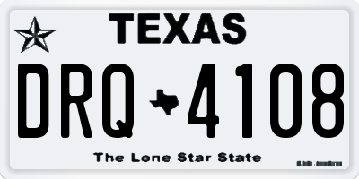 TX license plate DRQ4108
