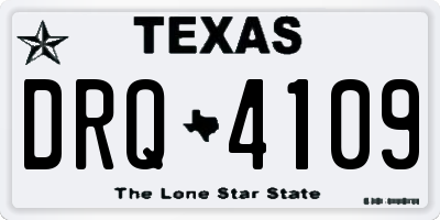 TX license plate DRQ4109