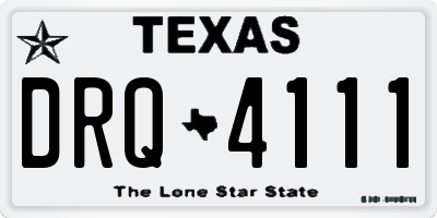 TX license plate DRQ4111