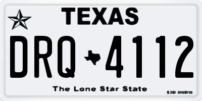 TX license plate DRQ4112