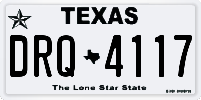 TX license plate DRQ4117