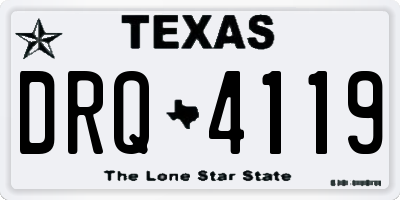 TX license plate DRQ4119