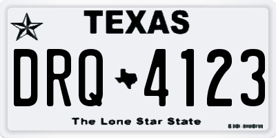 TX license plate DRQ4123