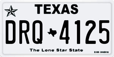 TX license plate DRQ4125