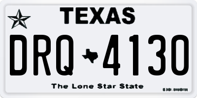 TX license plate DRQ4130