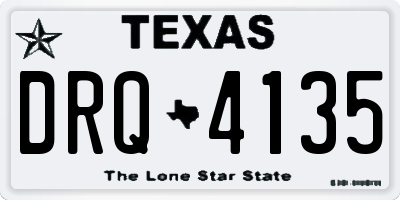 TX license plate DRQ4135