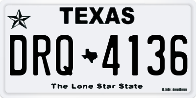 TX license plate DRQ4136