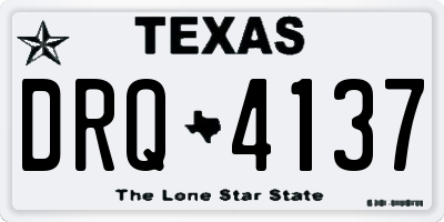 TX license plate DRQ4137