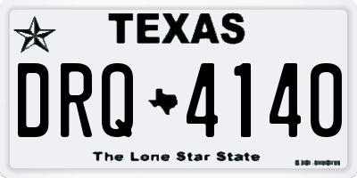 TX license plate DRQ4140
