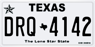TX license plate DRQ4142