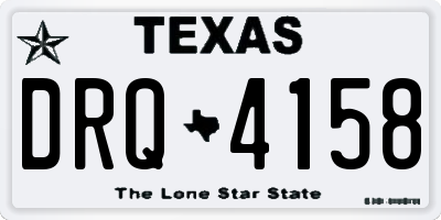 TX license plate DRQ4158