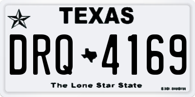 TX license plate DRQ4169