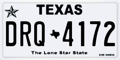 TX license plate DRQ4172