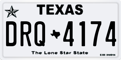 TX license plate DRQ4174
