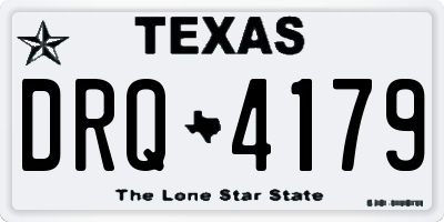 TX license plate DRQ4179
