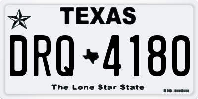 TX license plate DRQ4180