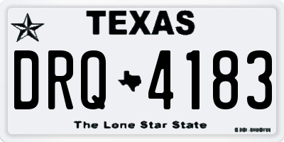 TX license plate DRQ4183
