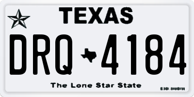 TX license plate DRQ4184