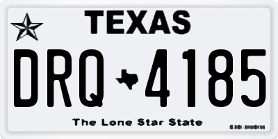 TX license plate DRQ4185
