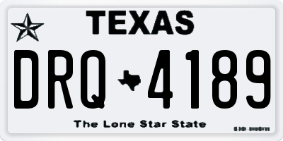 TX license plate DRQ4189