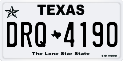 TX license plate DRQ4190