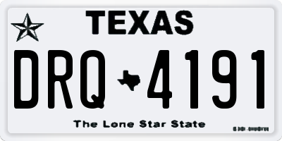 TX license plate DRQ4191