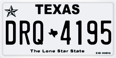TX license plate DRQ4195