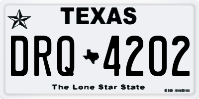 TX license plate DRQ4202