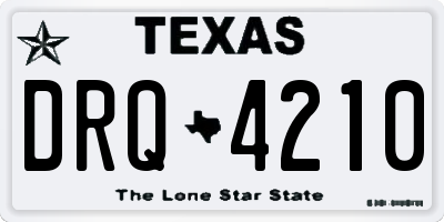 TX license plate DRQ4210
