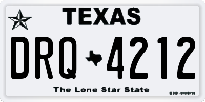 TX license plate DRQ4212
