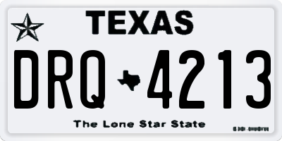TX license plate DRQ4213