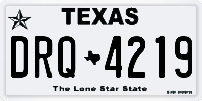 TX license plate DRQ4219