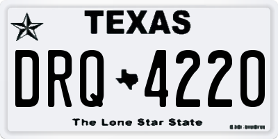 TX license plate DRQ4220