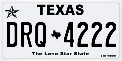 TX license plate DRQ4222