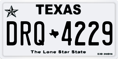 TX license plate DRQ4229