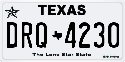 TX license plate DRQ4230