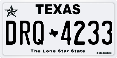 TX license plate DRQ4233