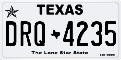 TX license plate DRQ4235