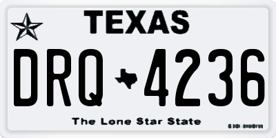 TX license plate DRQ4236