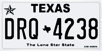 TX license plate DRQ4238