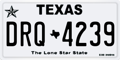 TX license plate DRQ4239