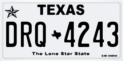 TX license plate DRQ4243