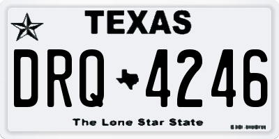 TX license plate DRQ4246
